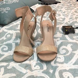 fun tan gold heels